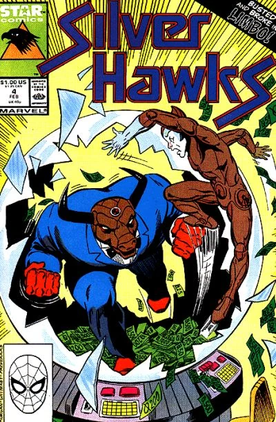 SilverHawks #4 cover, February 1988