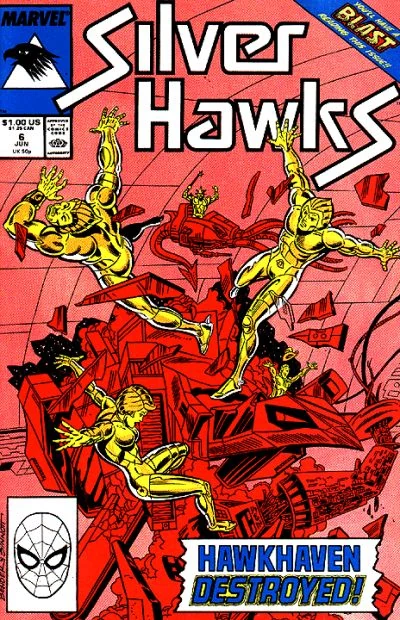 SilverHawks #6 cover, June 1988