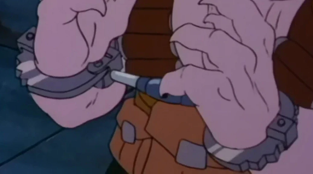 The Hardware Mark 7 Trick Handcuffs in the 1986 SilverHawks series