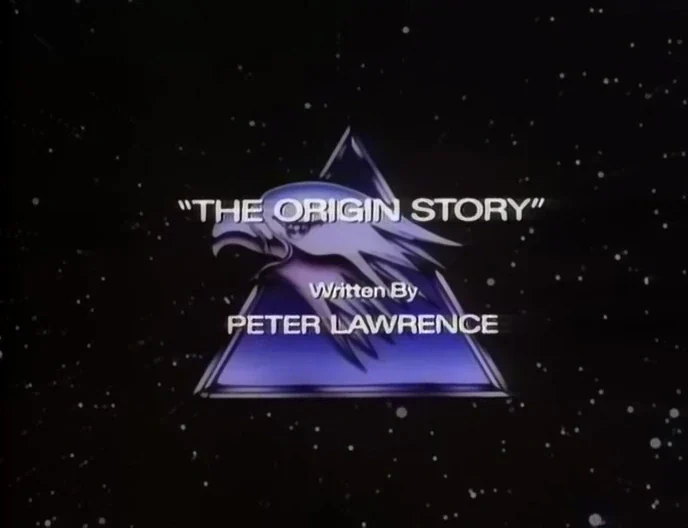 The broadcast title card for the SilverHawks episode The Origin Story