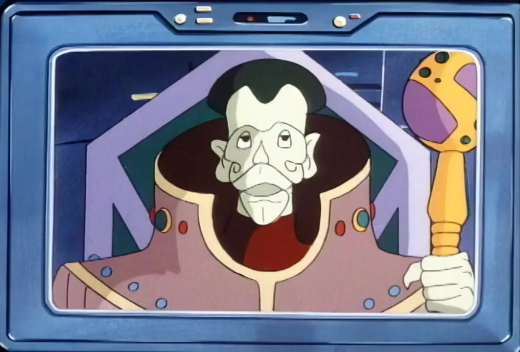 Lord Cash appears on the Hawk Haven screen to introduce his new security chief, Gotbucks.
