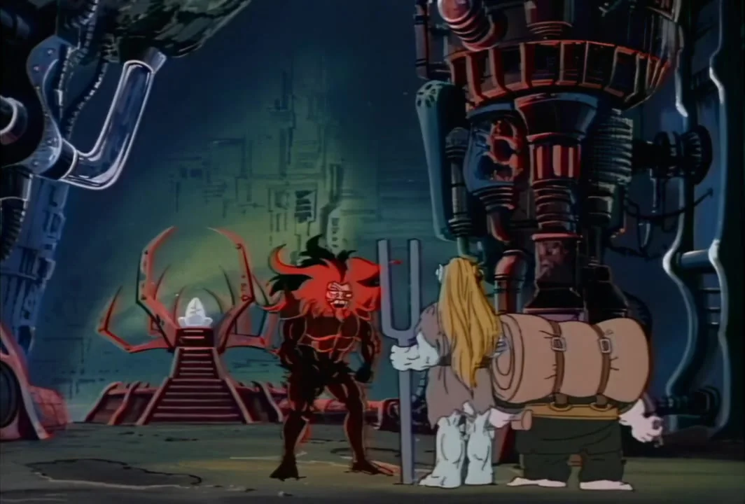 Mon*Star berates Windhammer and Hardware over their failed freighter robberies, and they blame the SilverHawks.