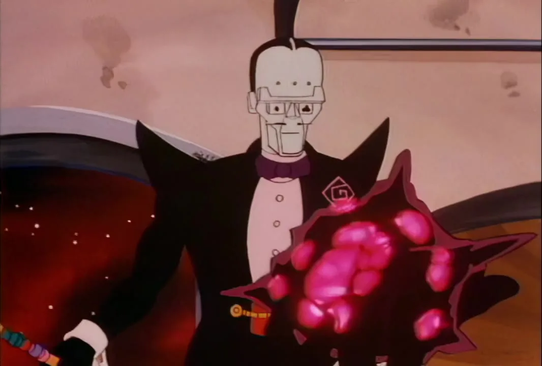 Poker-Face holds up the glowing stone, saying he has to get it to Mon*Star.