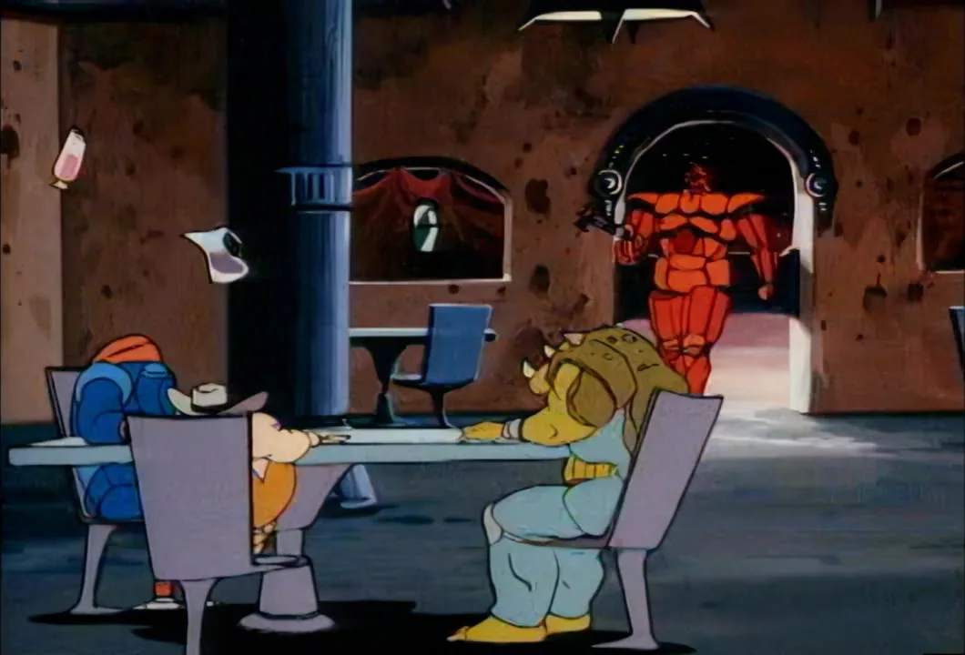 Mon*Star appears in the doorway and asks where the gentlemen starting their own mob are.