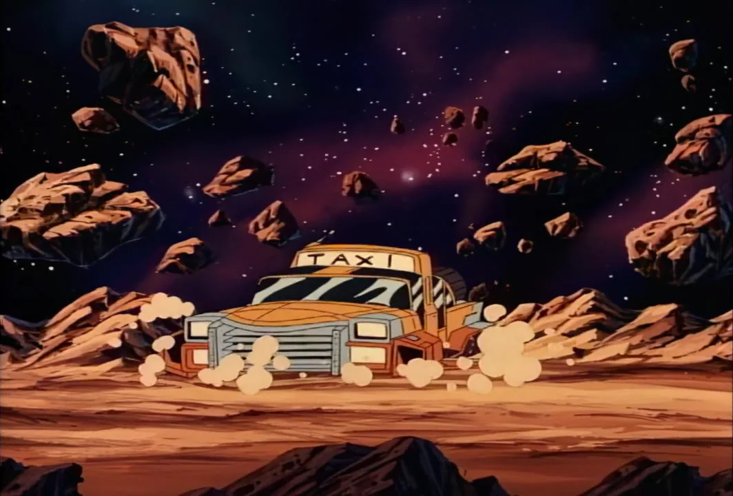 Seymour's Space Hack pulls over on an asteroid, as its passenger Mo-Lec-U-Lar has ordered.