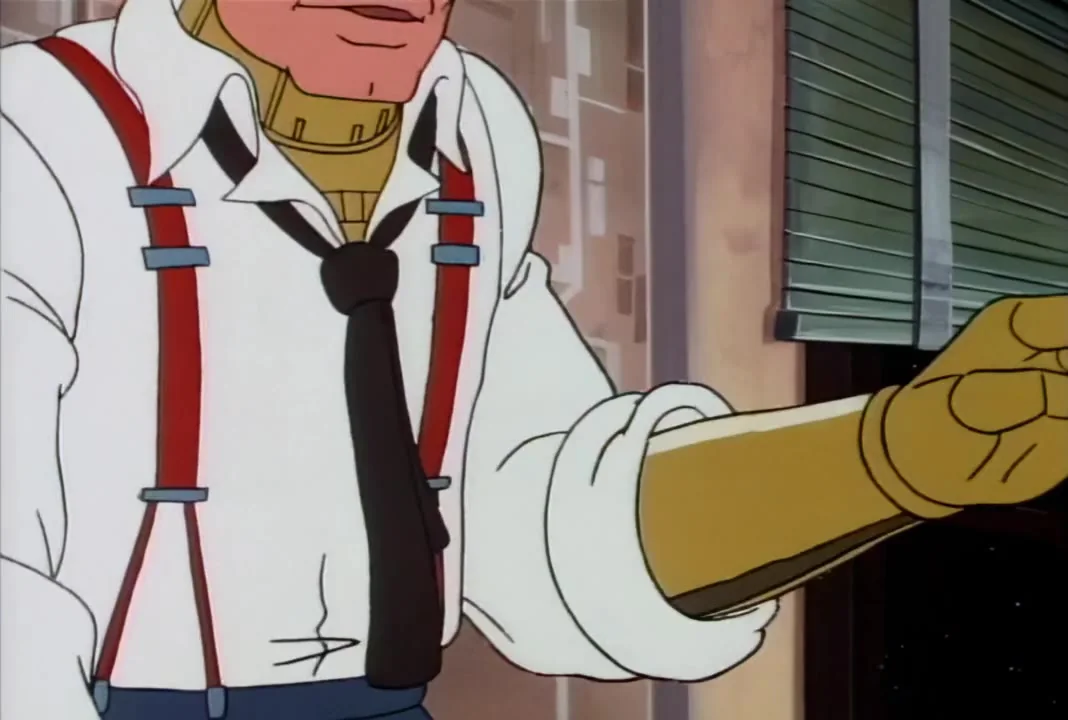 Stargazer, his face cut off by the frame, explains that Earth Command is sending the diamond by secret courier.
