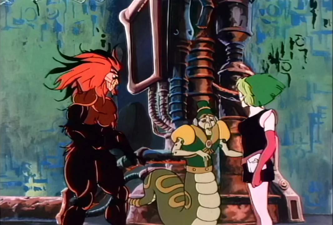 Mon*Star orders Yes-Man to call the boys together while Melodia looks on.
