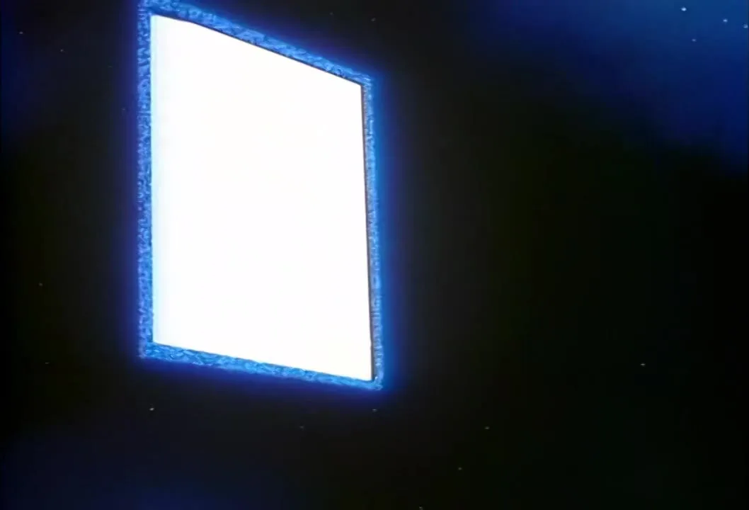 The window in time hangs glowing in space, something Hardware has never noticed there before.